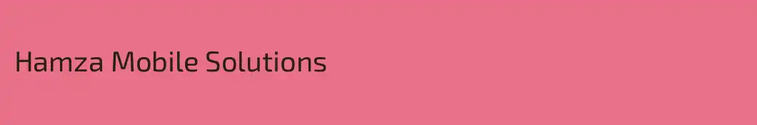 Hamza Mobile Solutions